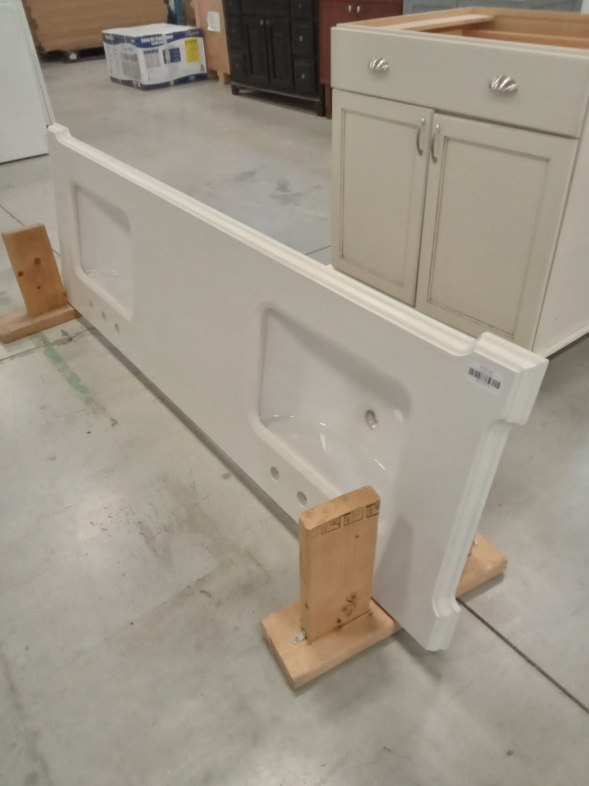 72" x 23" Diamond Quartz Double Sink Countertop