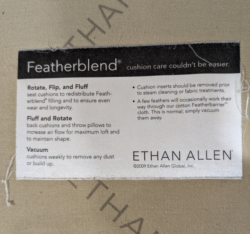 Ochre Paisley Sofa - By Ethan Allen
