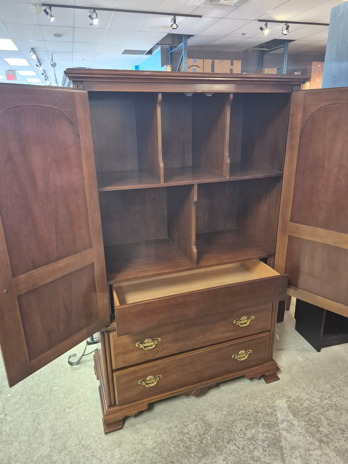 Medium Brown Wood Armoire