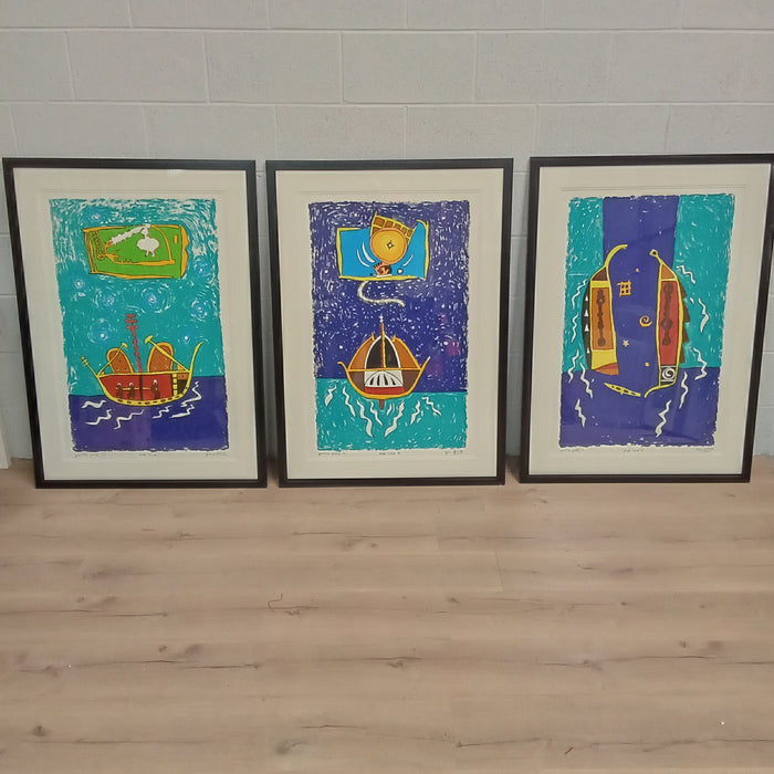 Set of Three Lithographs - Framed