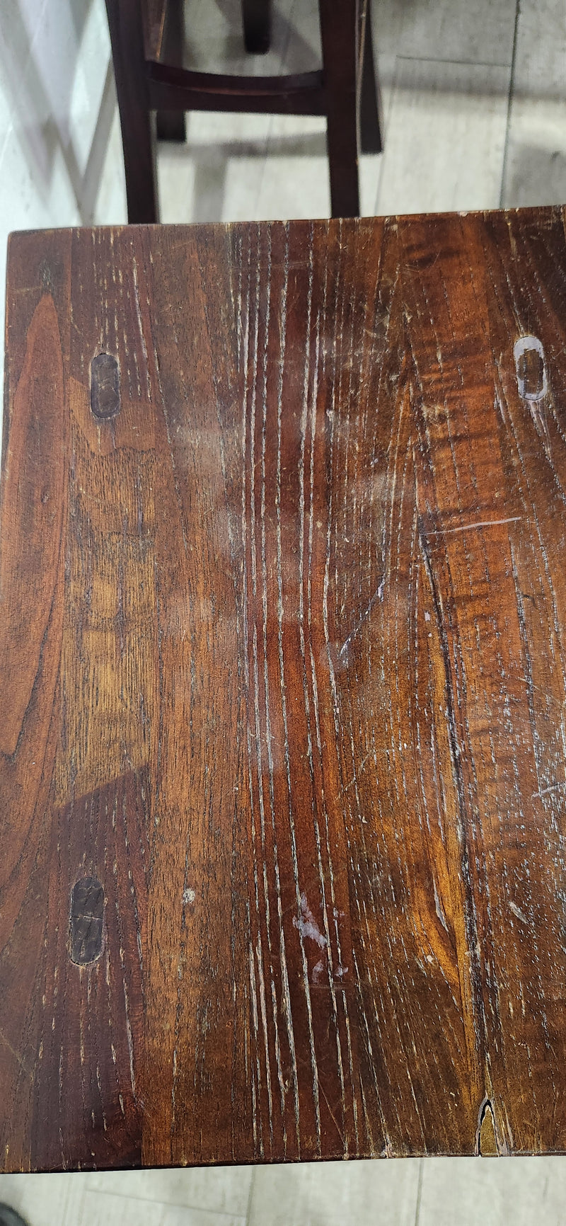 Mahogany Timber Saddle Bar Stool