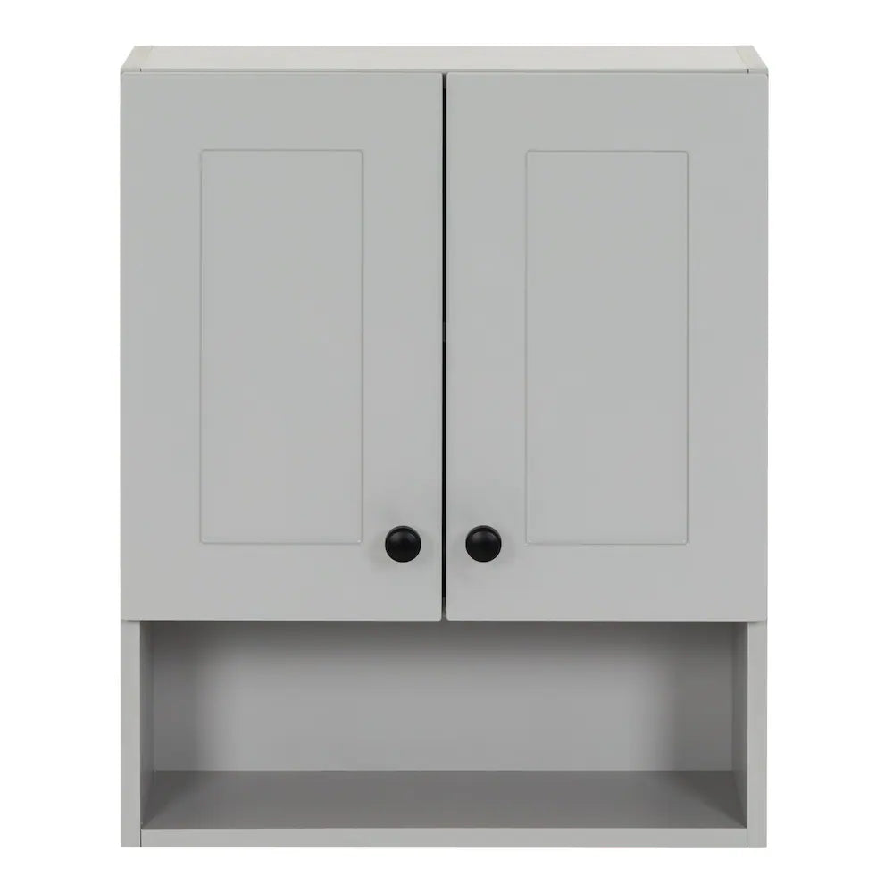 EVERDEAN Bathroom Storage Wall Cabinet in Pearl Gray