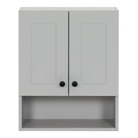 EVERDEAN Bathroom Storage Wall Cabinet in Pearl Gray