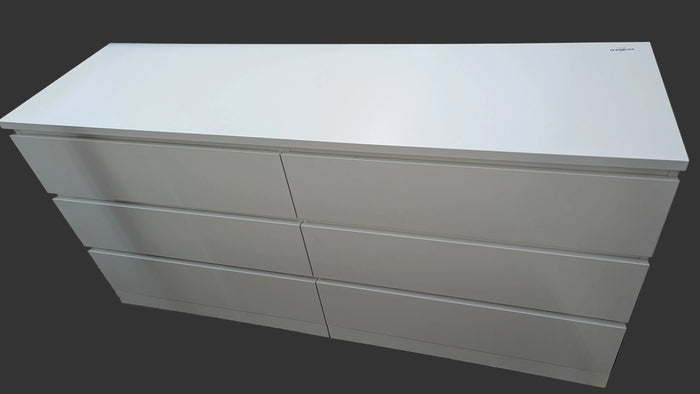 63.5"W White Ikea Dresser