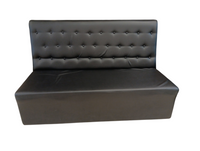 Tufted Faux Leather Banquette