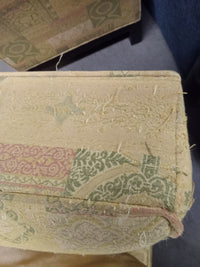 27"W Accent Chair in Gold with Embroidered Pattern