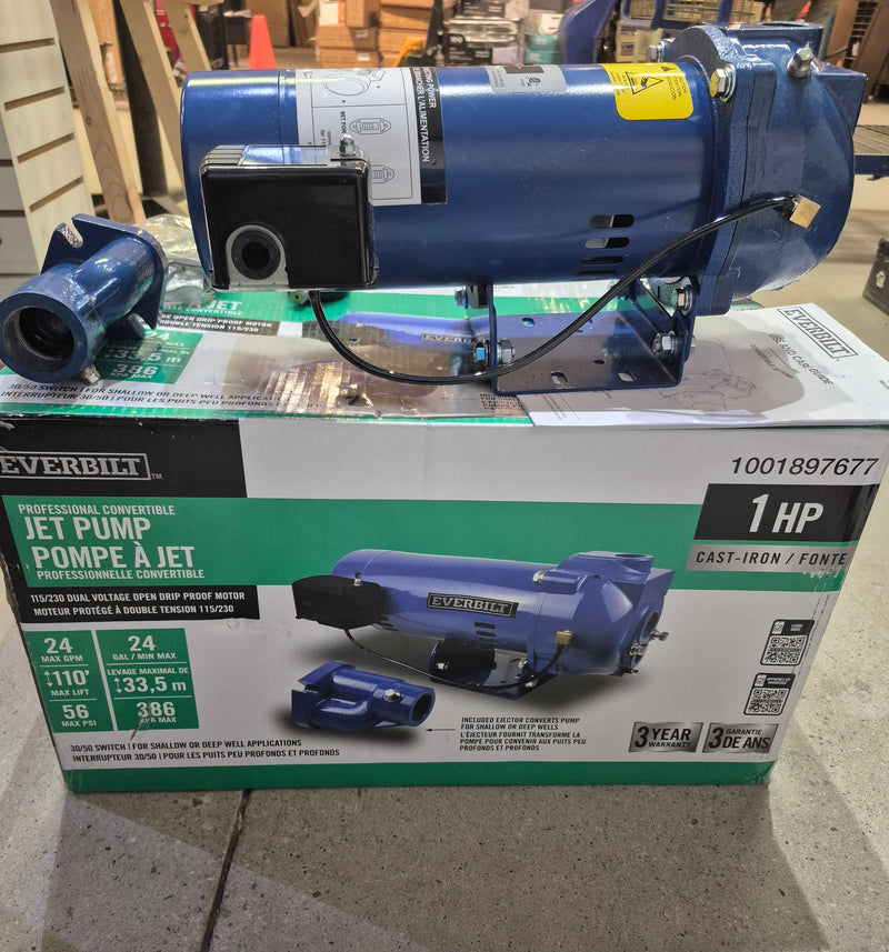 Everbilt 1 HP Convertible Well Jet Pump