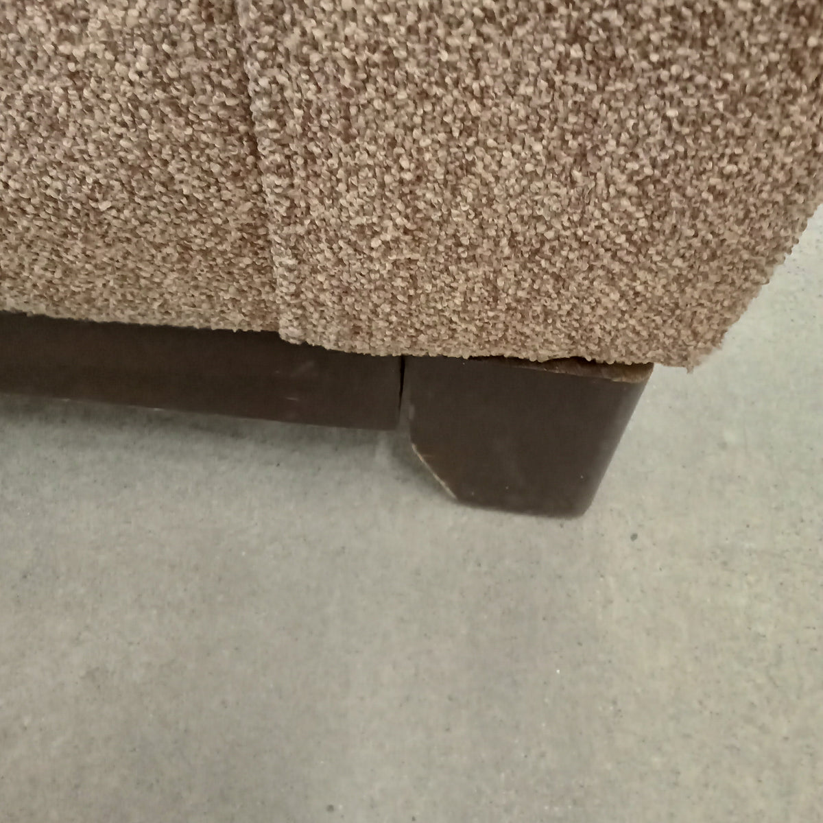 60"W Love Seat in Light Brown Fabric
