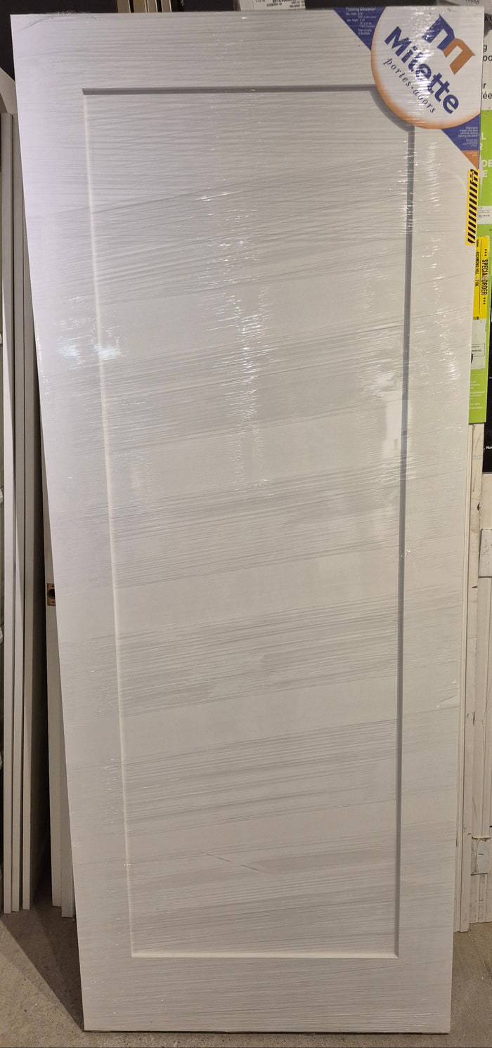 32"W x 80"H Primed 1-Panel Solid Wood Shaker Style Interior Slab Door MDF (Paint Grade)