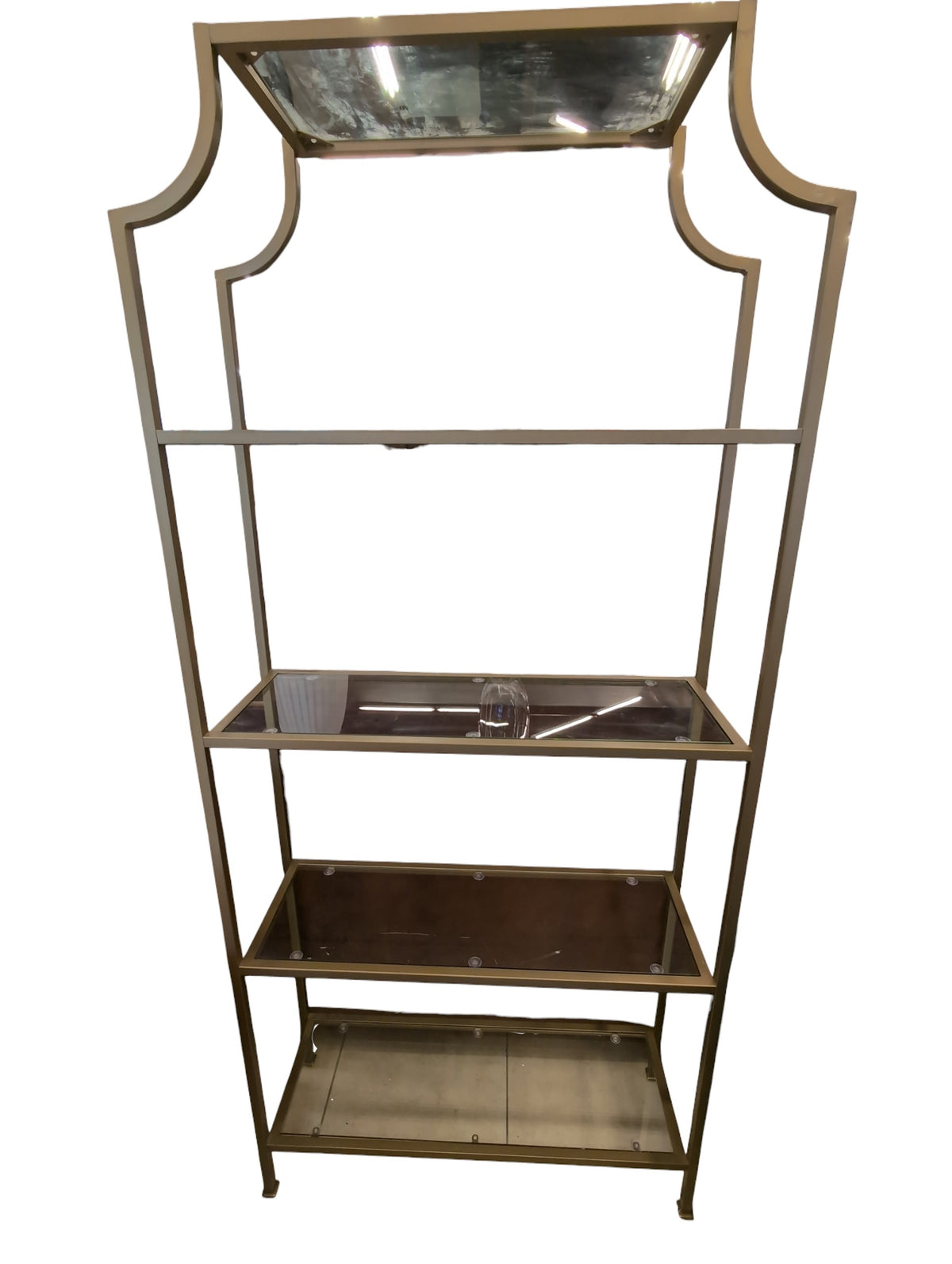Metal & Glass Shelving Unit
