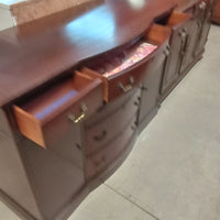 50"W Wooden Sideboard with Six Drawers