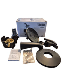 Cursiva Single-Handle 3-Spray Tub and Shower Faucet in Matte Black (Valve Included)