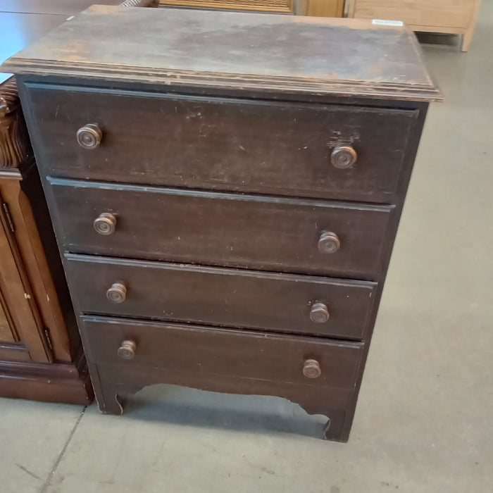 26.5"W 4-Drawer Vintage Dresser in Solid Wood