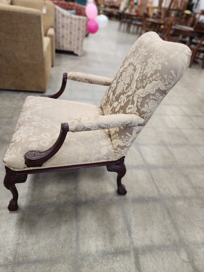 Vintage French Style Carved Armchair