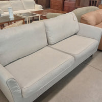 81"W Large Love Seat in Gray Fabric
