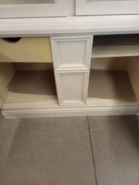 42"W 2-Piece Vintage White Buffet/Hutch