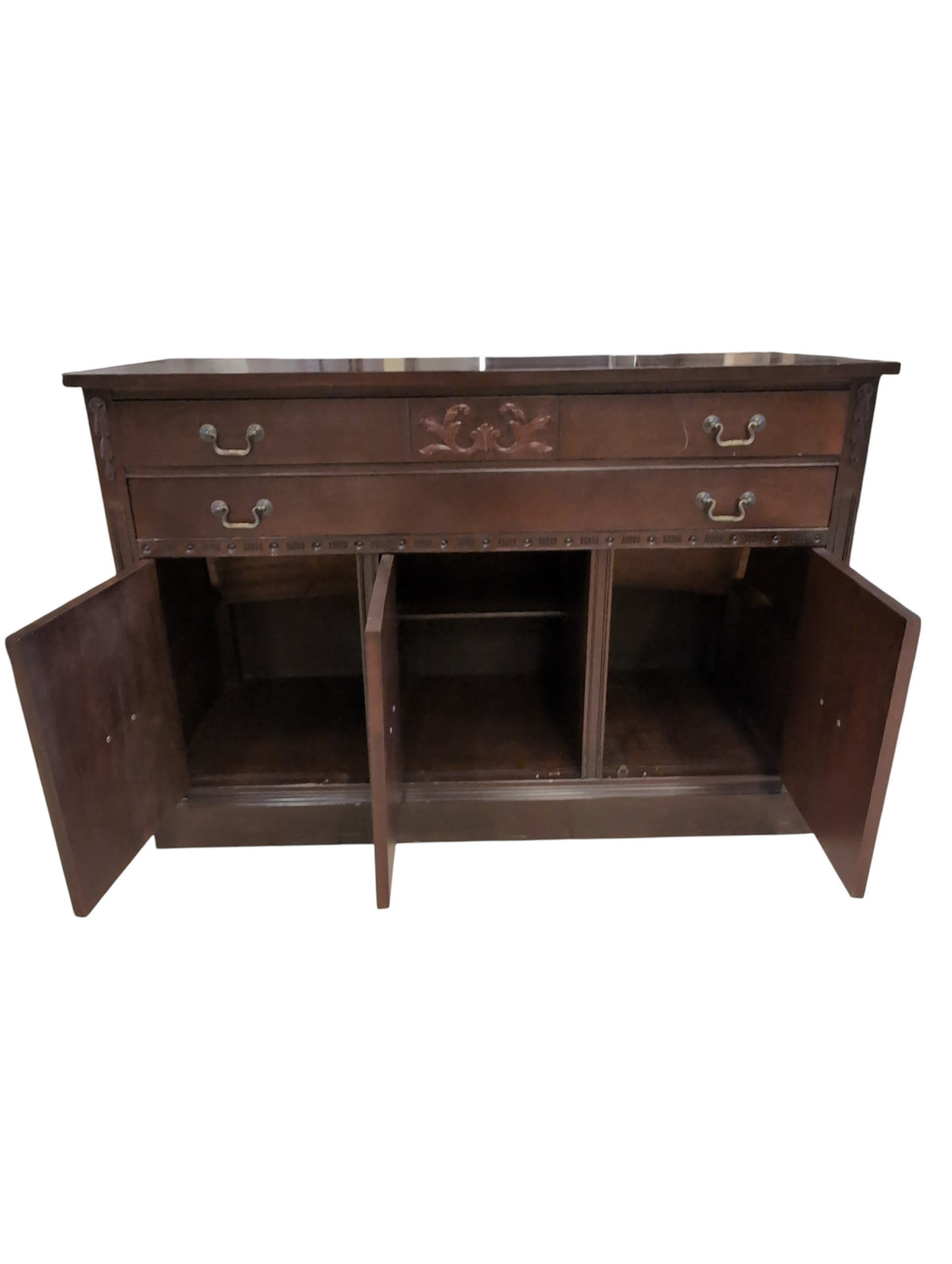 Vintage Brown Wooden Sideboard
