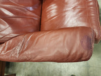 Reddish Brown Faux Leather Recliner
