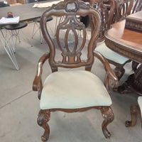 78"W Dining Table with Eight Chairs and Two Leaves
