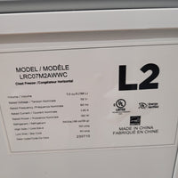 32"W White Chest Freezer - 7Cu Ft Capacity