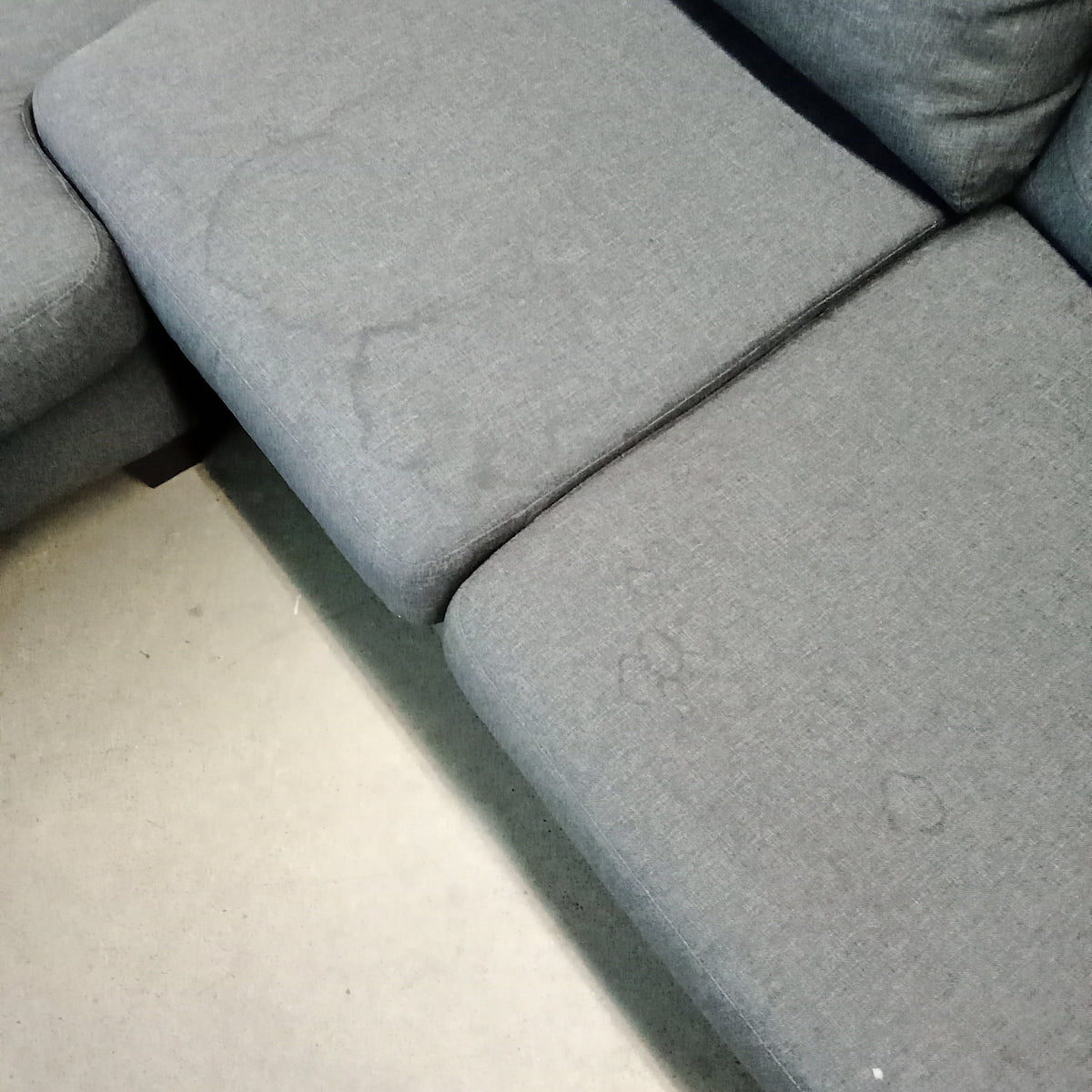 82"W 2-Piece Sectional Sofa in Gray Fabric