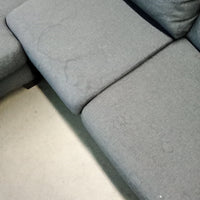 82"W 2-Piece Sectional Sofa in Gray Fabric