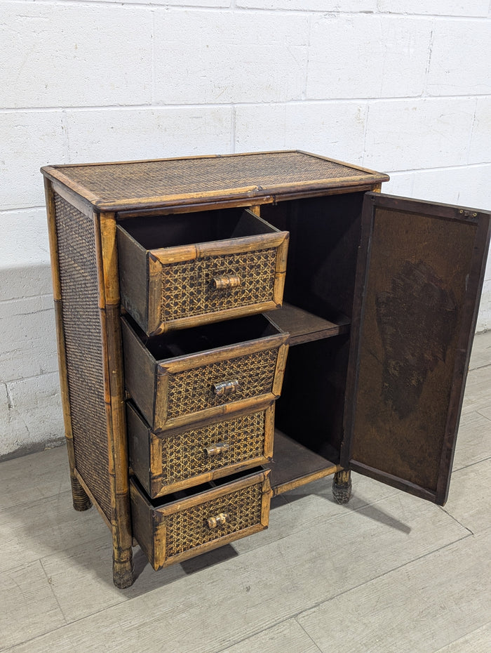 Bamboo Rattan Console Table