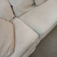 120"W 3-Piece Sectional Sofa in White