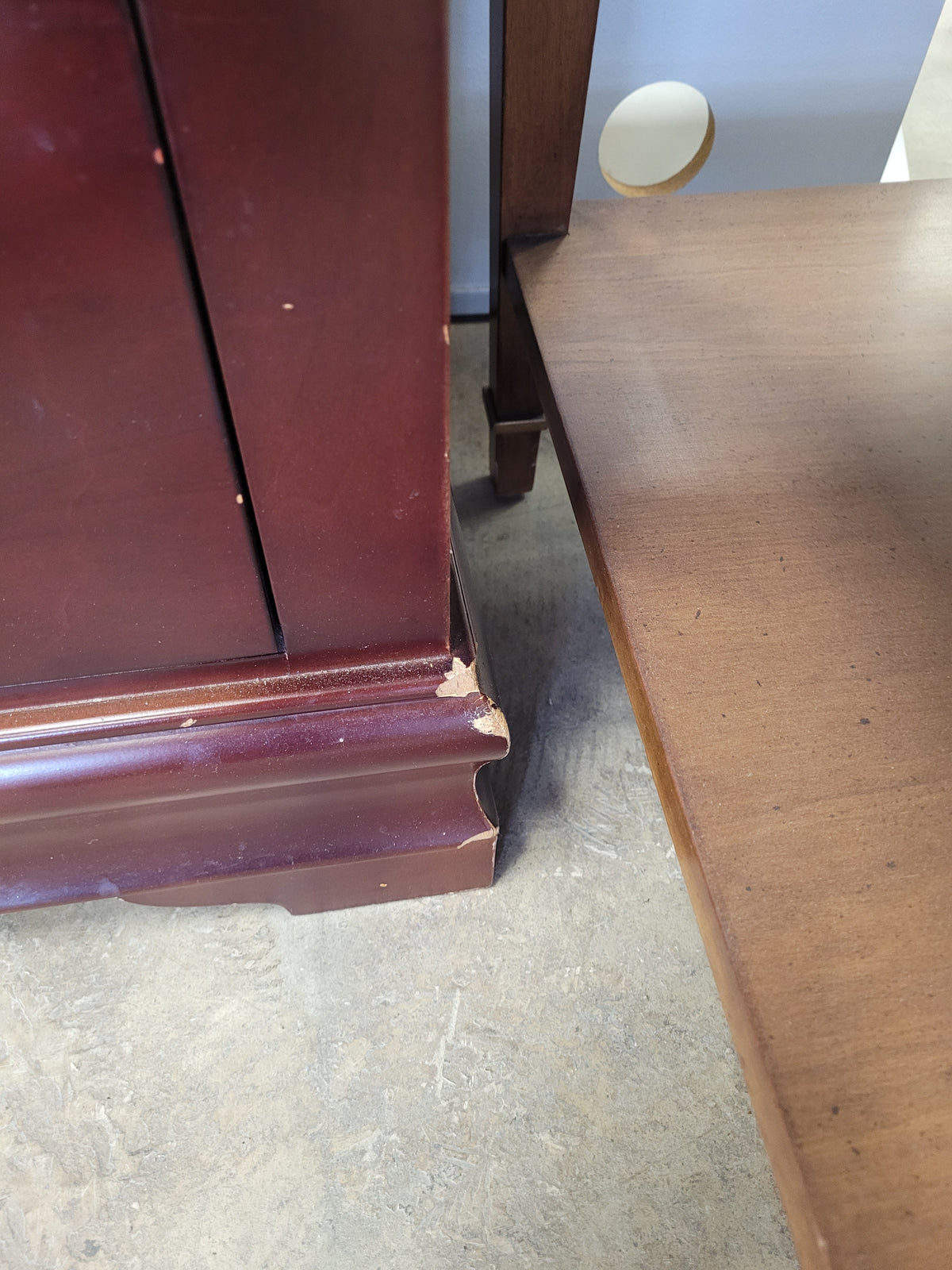 Louis Philippe Style 2-Drawer Nightstand (Damaged)