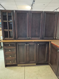 Dark Brown Kitchen Cabinet Set