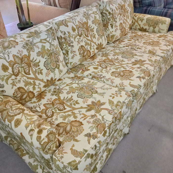 78"W 3-Seat Sofa in Paisley Patterned Fabric
