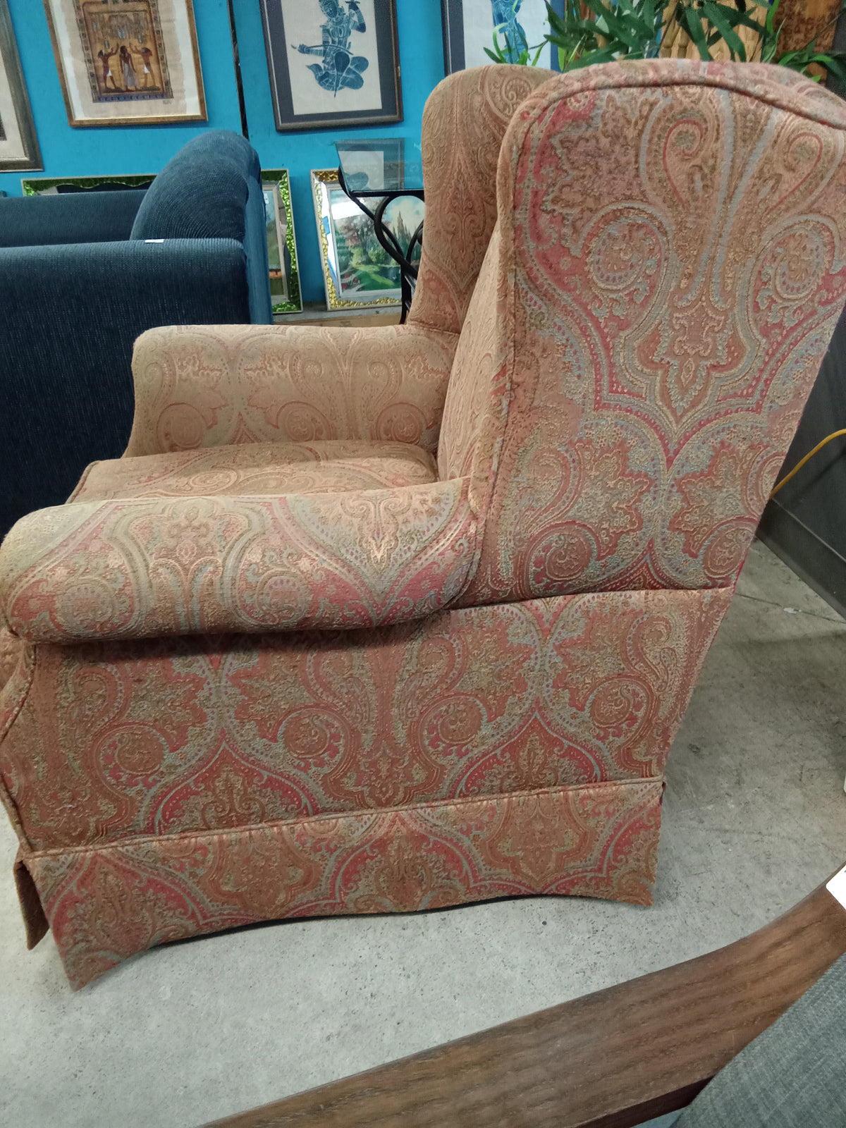 29"W Paisley Armchair