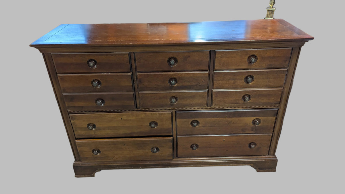 64"W Dark Walnut Dresser