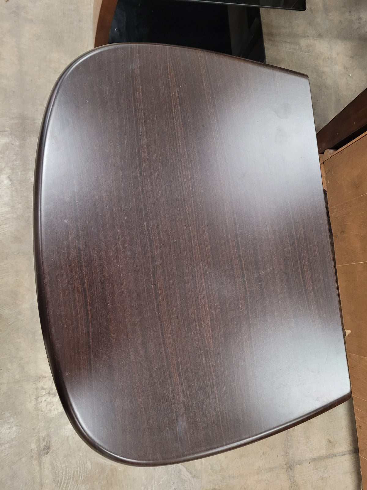 Dark Espresso Bow Front Nightstand