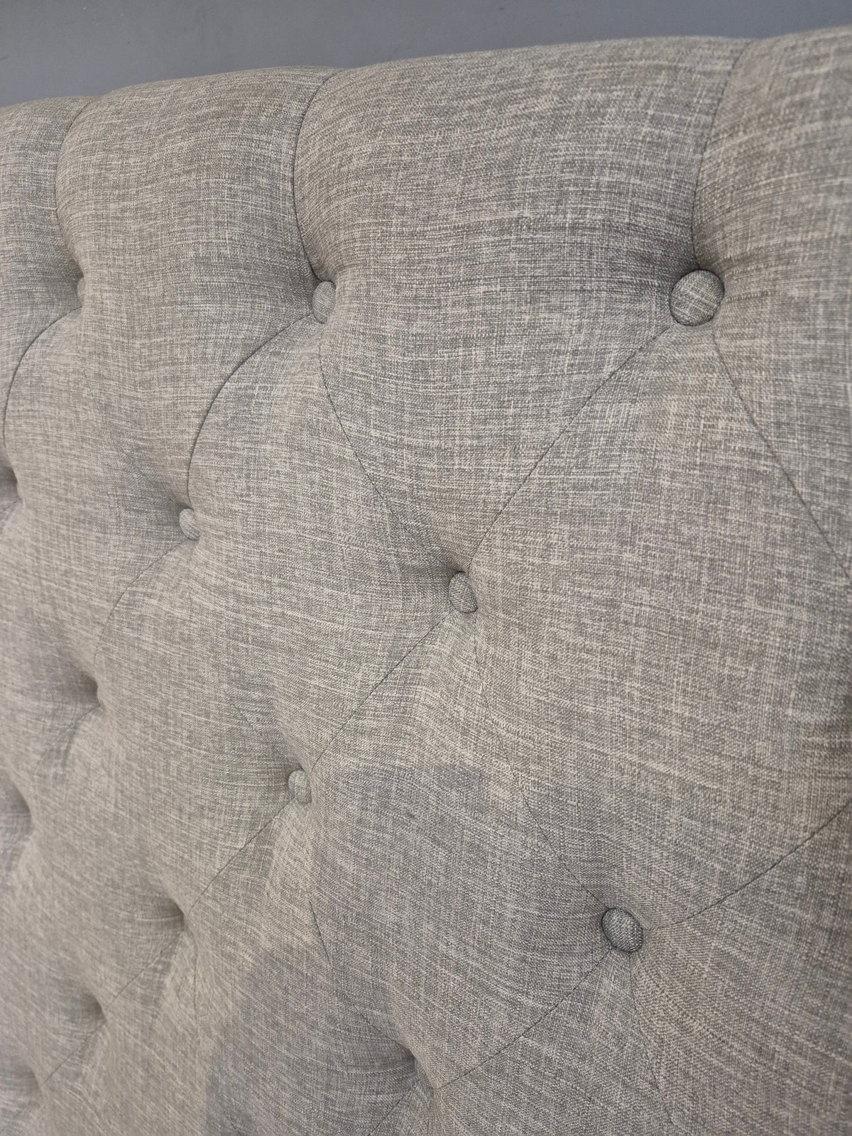 Queen Grey Upholstered Bedframe