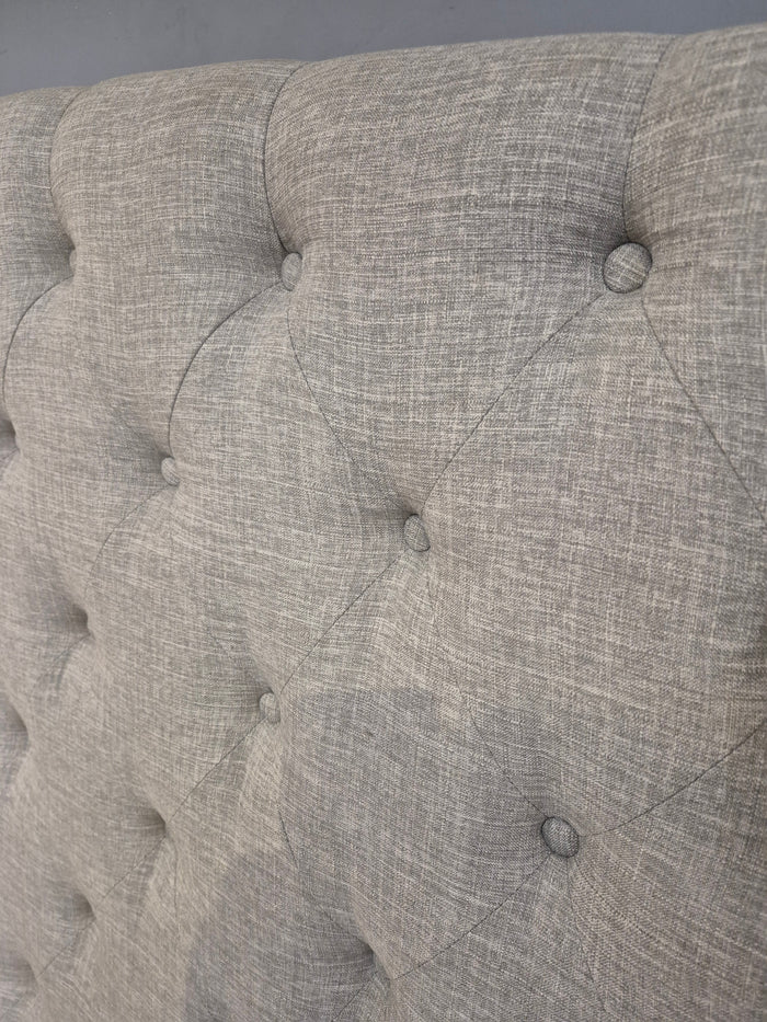 Queen Grey Upholstered Bedframe