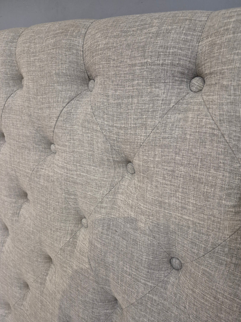 Queen Grey Upholstered Bedframe