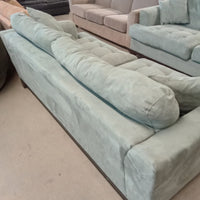 82"W Sea Foam Green Love Seat - Minor Stains