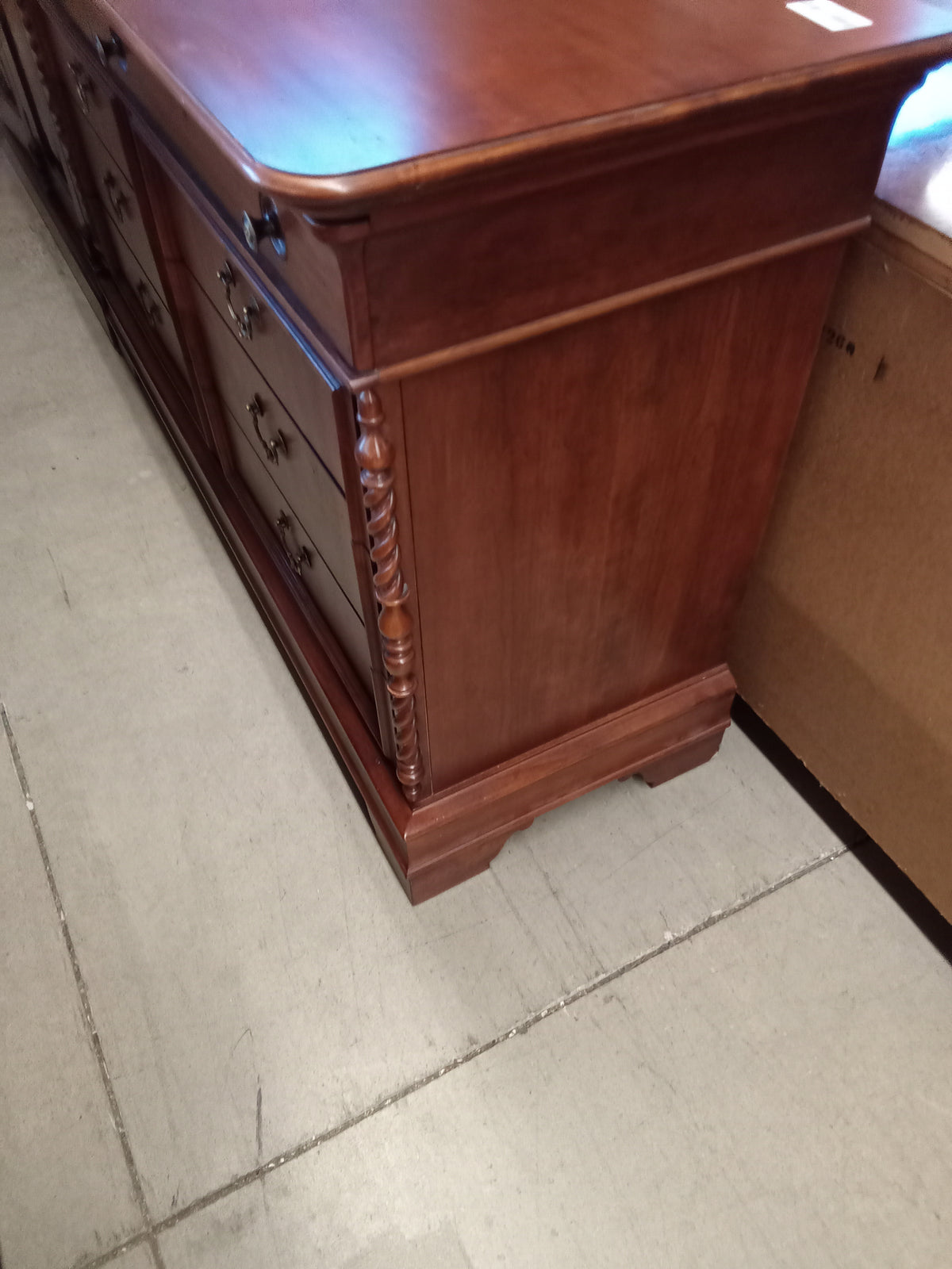 57.5"W 8-Drawer Solid Wood Dresser