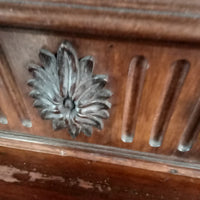 72"W Antique Dresser With Mirror