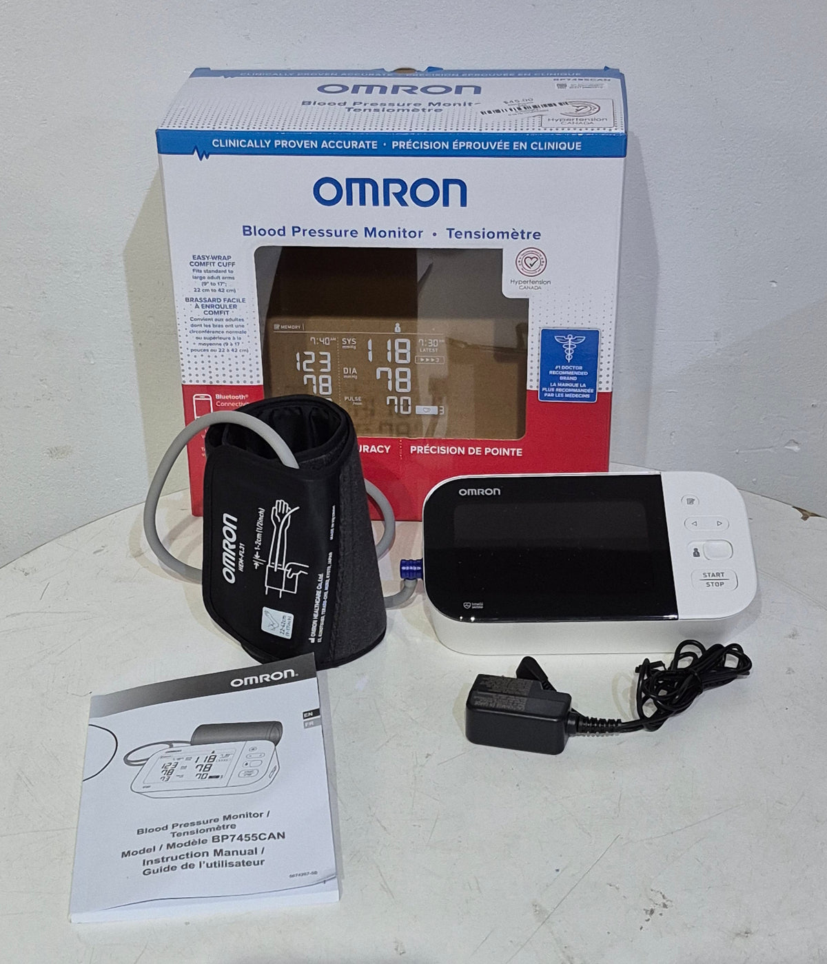 Omron BP7455 Blood Pressure Monitor With Bluetooth Connectivity