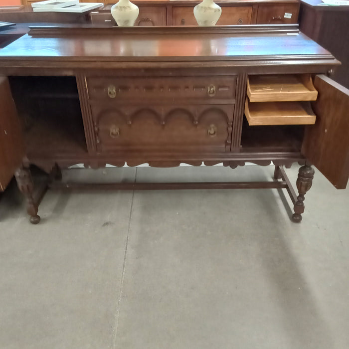 62"W Vintage Solid Wood Sideboard