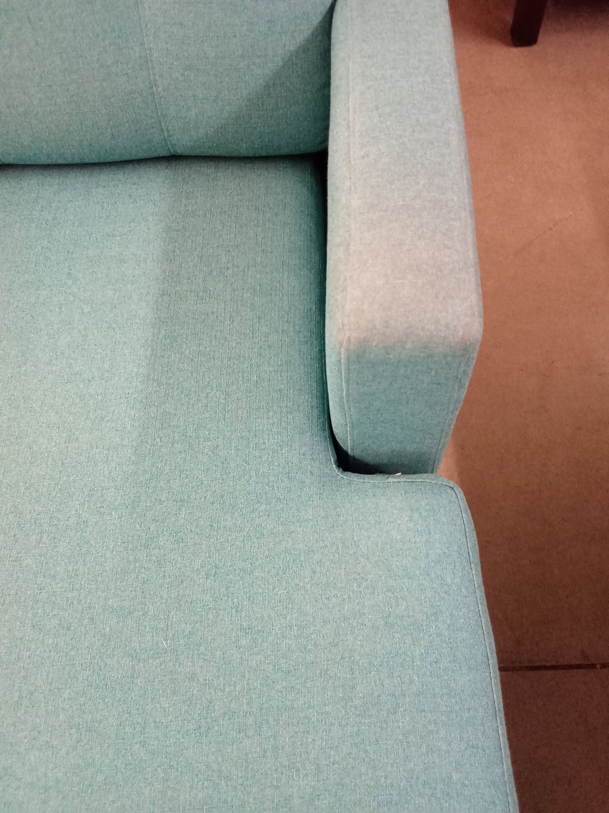 80"W 2-Piece Sectional Sofa in Aquamarine