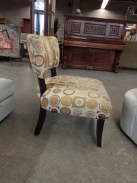 19"W Patterned Gold Accent Chair
