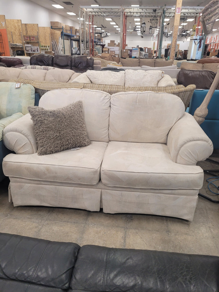 Light Cream Loveseat Sofa W /Cushion