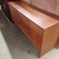 60"W Teak 6-Drawer Dresser