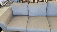 91"W Grey Chenille Sofa