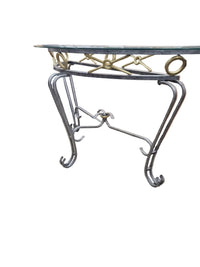 Demi-Lune Glass Top Table