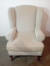 "Beige" Wingback Arm Chair