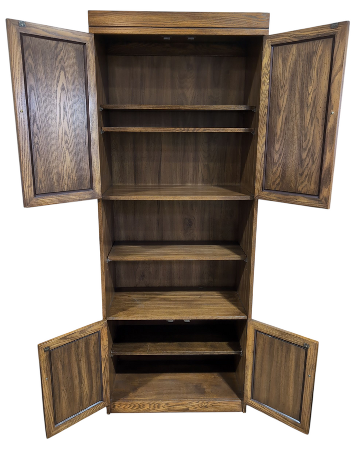 Shelf with Rattan Doors